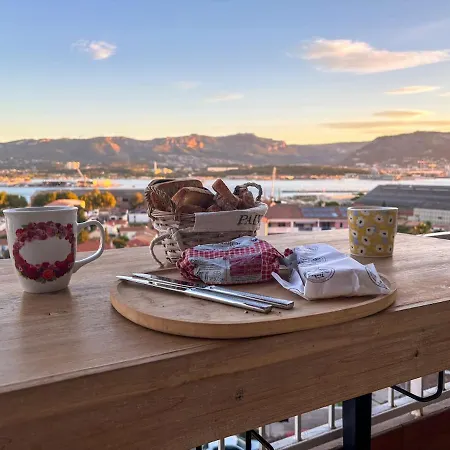 Panoramic View Of Toulon Bay Terrace Appartement *